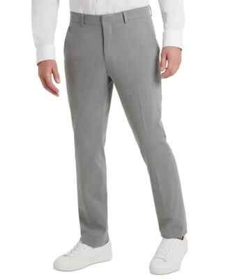 Kenneth Cole Reaction Techni-Cole Modern Flex DRESS PANTS COLOR LIGHT GREY  34X30