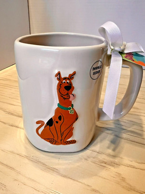 Rae Dunn Scooby Doo Great Dane 'Ruh Roh' Fun Coffee/Tea Mug Cup 16oz Multicolor