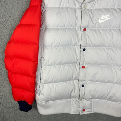 nike down quilted colorblock bomber jacket