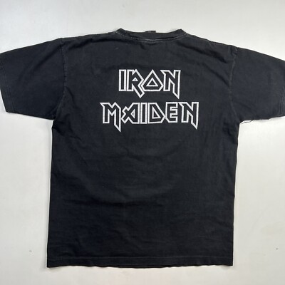 Vintage 90's Iron Maiden Fear Of The Dark Band T Shirt Sz XL | eBay