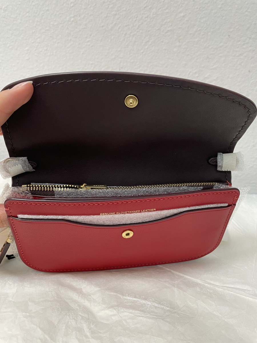NWT Coach 1941 Jasper Red Glovetanned Leather Wristlet