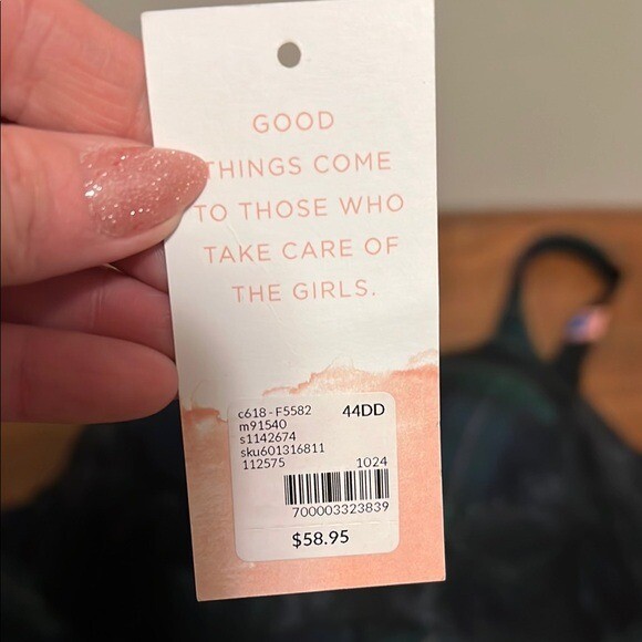 Cacique Lightly Lined Full Coverage Plaid Lace Wo… - image 2