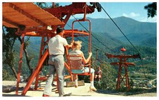 Griddle Me This: A Gatlinburg Gem at Flapjack's Pancake Cabin 12 Gatlinburg TN Skylift Smoky Mountains People 1957 Vintage Chrome Postcard