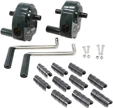 Deluxe Greenhouse Ventilation Kit, 2 Hand Cranks And 10 Flim Clips