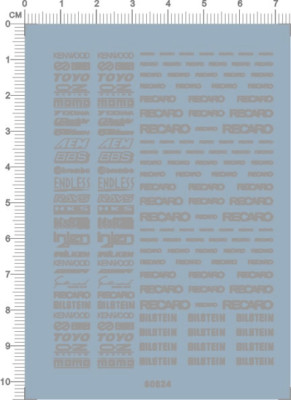 decals car logo for different scales(silver gray) 60824