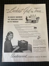 Vintage 1947 Underwood Typewriters Print Ad