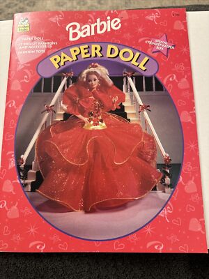 1994 Golden Books Mattel Barbie Paper Dolls Red Dress Uncut BB4 | eBay