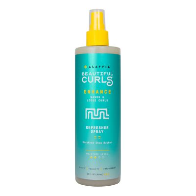 Alaffia Beautiful Curls Curl Refresher Spray 12 Fl Oz Hydrate Define Frizz Co...