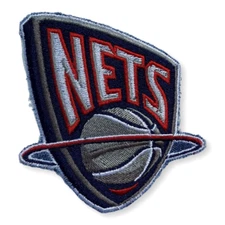 New Jersey Nets NBA UNK Basketball Patch VTG 00s Y2K Team Logo 3 1/2 x 3 3/4 in.