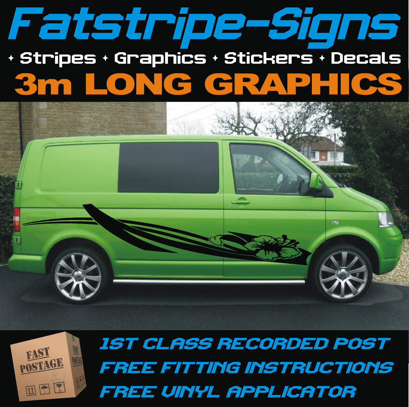 3m MOTORHOME GRAPHICS STRIPES UNIVERSAL CAMPER DAY VAN CARAVAN STICKERS