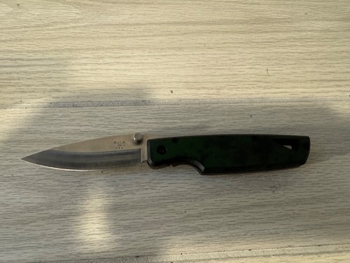 Buck Pocket Knife Lightning B175 Green Blade W Pocket Clip NIB - Picture 8 of 12