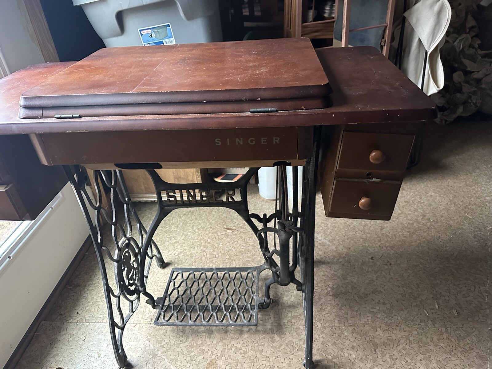 Singer sewing machine table . eBay