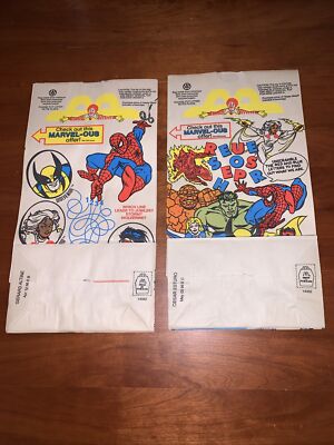 McDonalds Happy Meal Bags 1996 Spiderman-Set Of 2