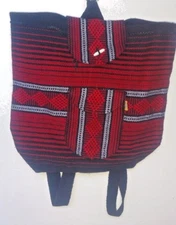 Pizon Backpack baja Woven Red & Black Stripped Woven Durable southwest  XL