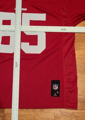 San Francisco 49ers Vernon Davis NFL Team Apparel Jersey Youth Large 14-16 Red - Picture 8 of 11