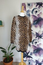 Red Valentino Leopard print Wool, Silk & Cotton jumper dress size S