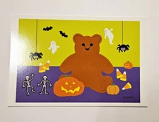 Mrs. Grossman’s Sticker Club ~Boo!  October 2023~ Bear  Halloween Postcard