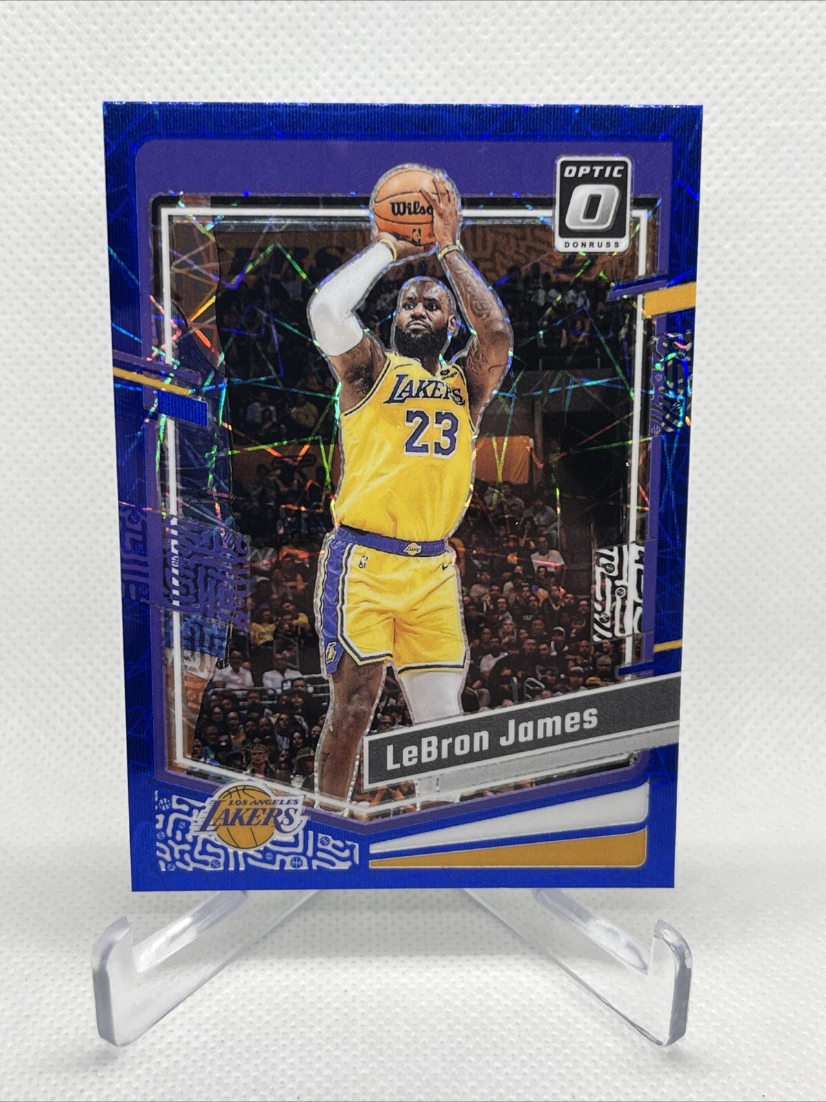 2023-24 Panini Donruss Optic LEBRON JAMES Blue Velocity Prizm LA Lakers #65