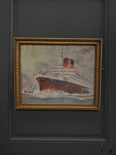 Estampe Albert Sebille Lafayette Compagnie Générale Transatlantique L6259