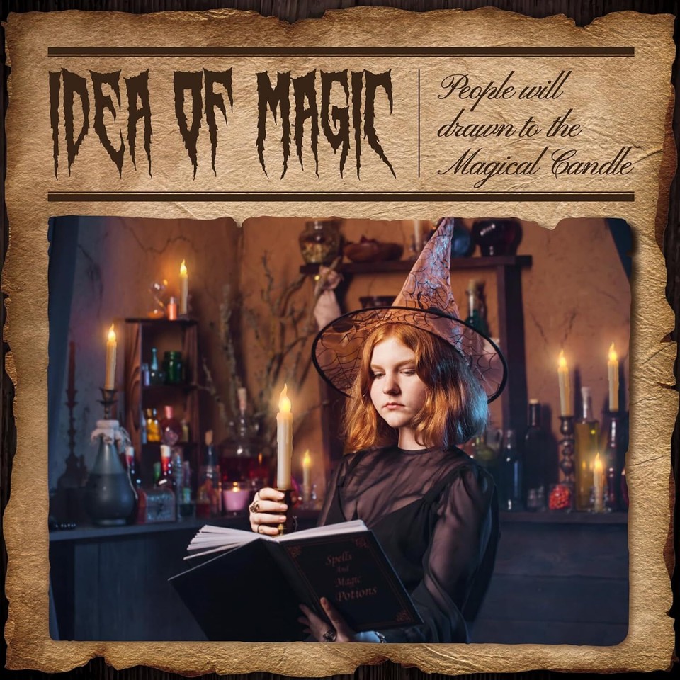 Halloween Decorations Hanging Floating Candles with Remote Control