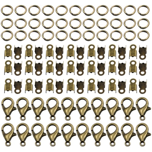 ALL In ONE Lot De 300 Anneaux Ouverts Plaqués Bronze Antique De 4 Mm Avec Boîte De Rangement De 5 G