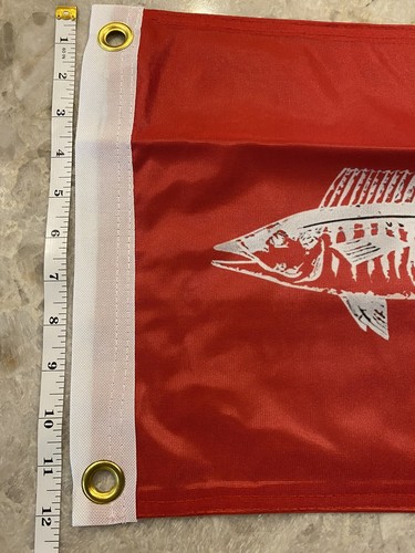 Wahoo Catch Flag 12x18 Inch Fishing Catch Flag Boat Accessory - Picture 3 of 4