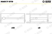 Glyco Kurbelwellenlager FüR Opel Monza A 22_ 3.0 GSE 2.8 Senator B 29_ 3.0I Cat