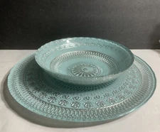 Artistic Accents Silver Collection Made In Turkey Decorative Plate And Bowl