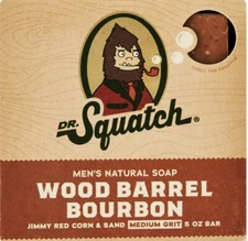 DR. SQUATCH MEN’S NATURAL SOAP WOOD BARREL BOURBON TRAVEL BAR X 6 BARS BRAND NEW