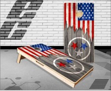American Flag Tennessee Flag Cornhole Boards Bean Bag Toss Game