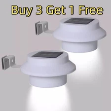 Waterproof Solar Power LED Outdoor Gutter Fence Wall Lights Pathway Deck Doorway