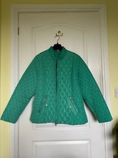 M&co Woman's Zip Up Quilted Wadded Jacket Mint Green Uk 20