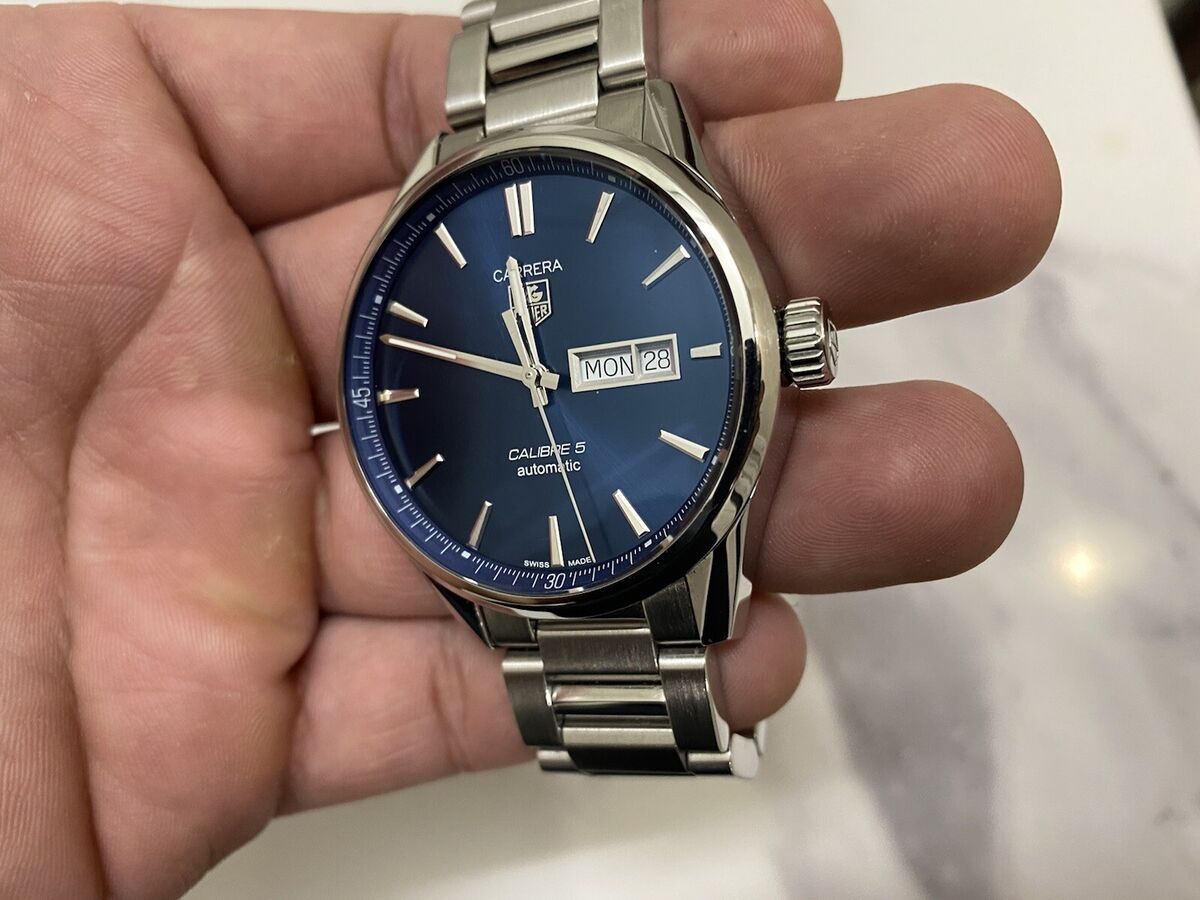 Tag Heuer Carrera Day Date Blue Dial | eBay Tag Heuer Carrera Day Date Blue Dial | eBay