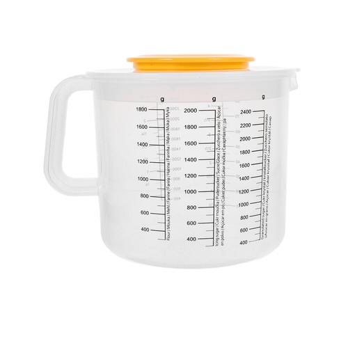 1 Pc 2.5L Baking Measuring Cup Scale Household Mixing Bowl with Lid (White) - Imagen 4 de 12