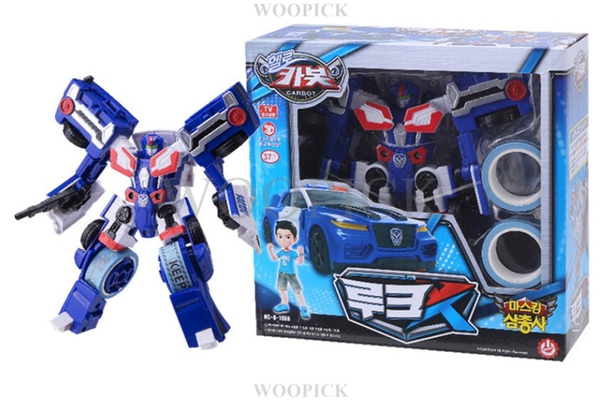 Hello Carbot Masking Trio LUKE X Transformer Robot Blue Police Car
