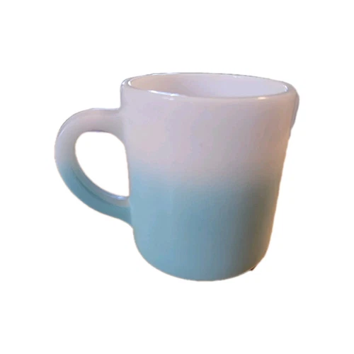 Hazel Atlas Aqua Turquoise Fade Coffee Mug (1950s)