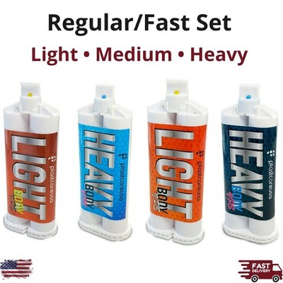 8 x 50ML VPS Impression Material Light/Heavy Body Fast/Regular Set Cartridges