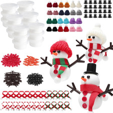 Cosweet 24 Pack Christmas Snowman Crafts Kit for Kids- Build a Snowman Kit with