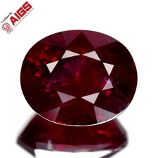 AIGS CERTIFIED Unheated 2.72ct Oval Natural Pigeon Blood Red Ruby Madagascar
