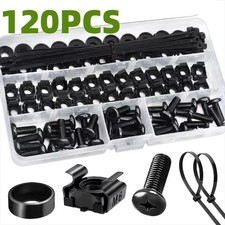 120 szt. M6x16mm Samoblokujące opaski kablowe Zestaw Kwadratowe nakrętki Zestaw Uchwyt rackowy