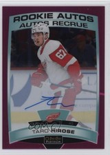 2019-20 O-Pee-Chee Platinum Rookie Autos Matte Pink 10/99 Taro Hirose Auto f0l