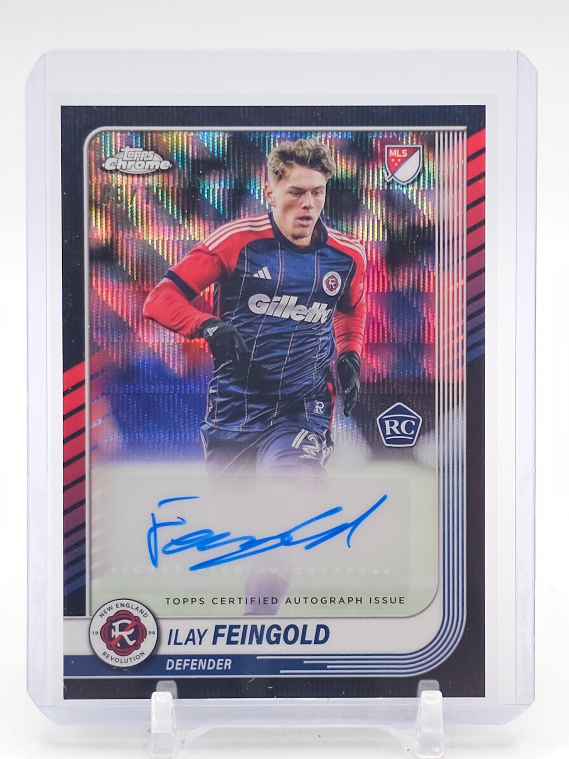 ILAY FEINGOLD 2025 TOPPS CHROME MLS BLACK WAVE ROOKIE RC AUTO #CA-IF Q4920 view 1