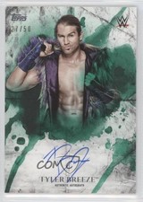 2018 Topps WWE Undisputed Green 27/50 Tyler Breeze #UA-TB Auto 0s3