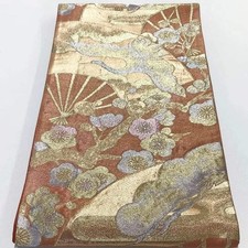 6735 Japanese Vintage Fukuro Obi Belt Kimono Fabric Silk Traditional