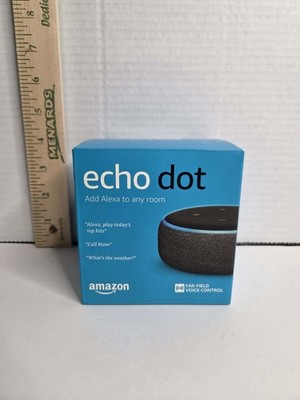 Amazon Echo Dot Smart Speaker with Alexa Voice Control 3rd Gen Charcoal Open Box