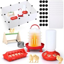 5 Pack Winter Chicken Brooder Box Starter Heated Chicken Waterer W/ Chick Perch