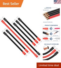 Durable Battery Cables for Golf Carts - 7 PCS 2 AWG Kit for Club Car DS 1994 
