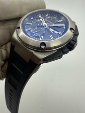 IWC Ingenieur Double Chronograph Automatic Blue Black Dial Titanium IW376501 6