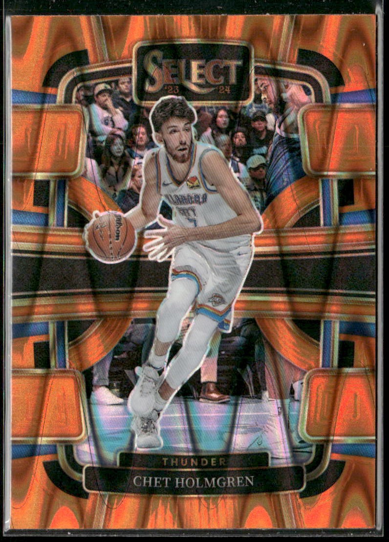 2023-24 Select #41 Chet Holmgren Concourse Tectonic Wave Orange