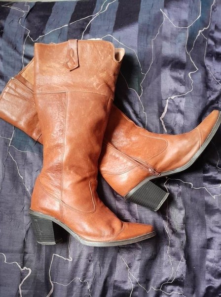 Women American Vintage Boots Brown Leather 39.5